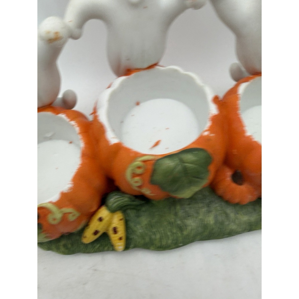 PartyLite Halloween Ghost Pumpkin Trio Tealight Candle Holder Fall Decor - Picture 4 of 10